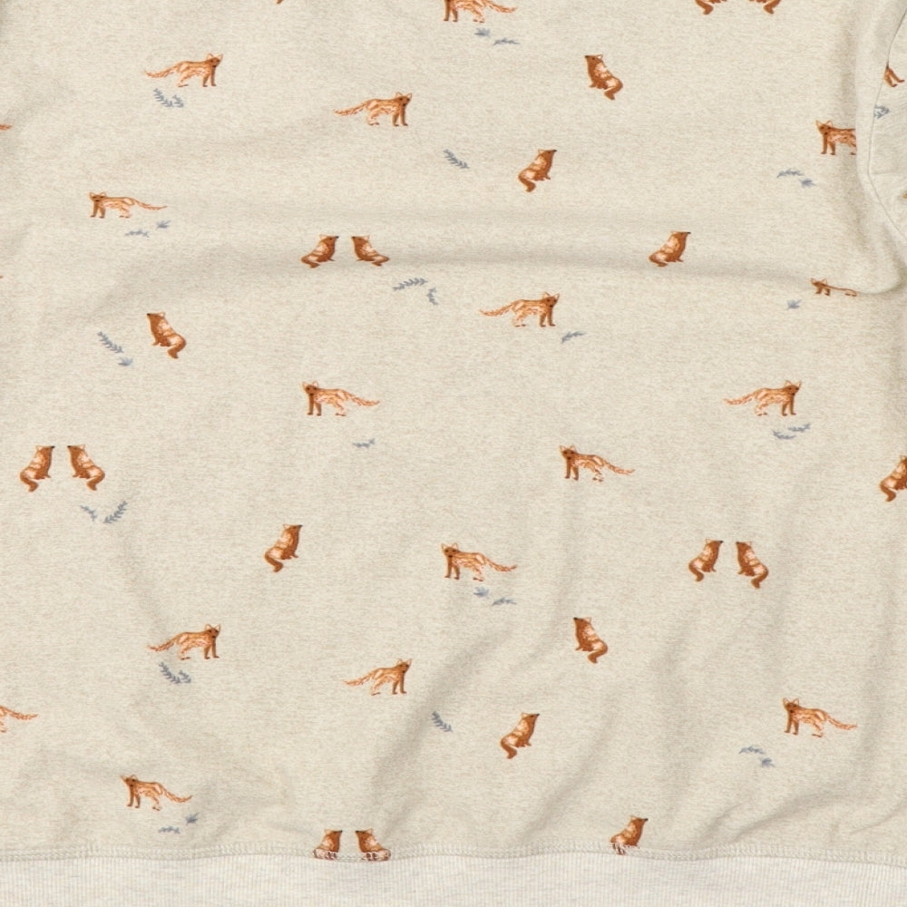 NEXT Womens Beige  Polyester Pullover Sweatshirt Size M  Pullover - Fox