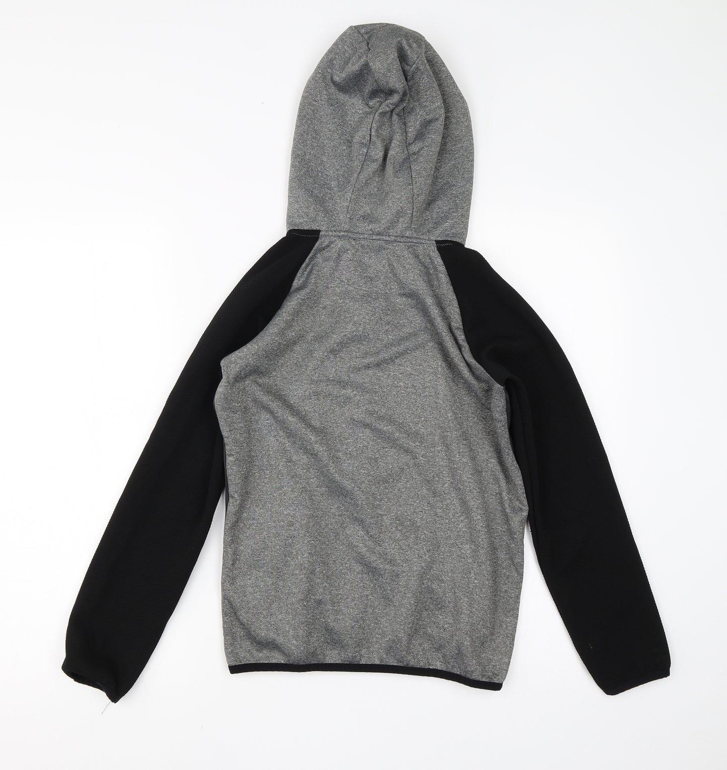 Primark Boys Grey  Polyester Full Zip Hoodie Size 11-12 Years  Zip