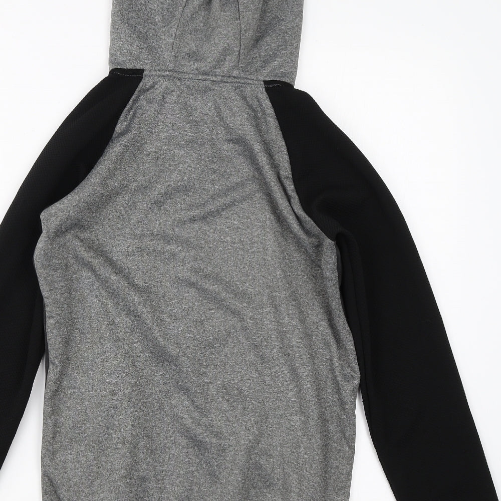 Primark Boys Grey  Polyester Full Zip Hoodie Size 11-12 Years  Zip