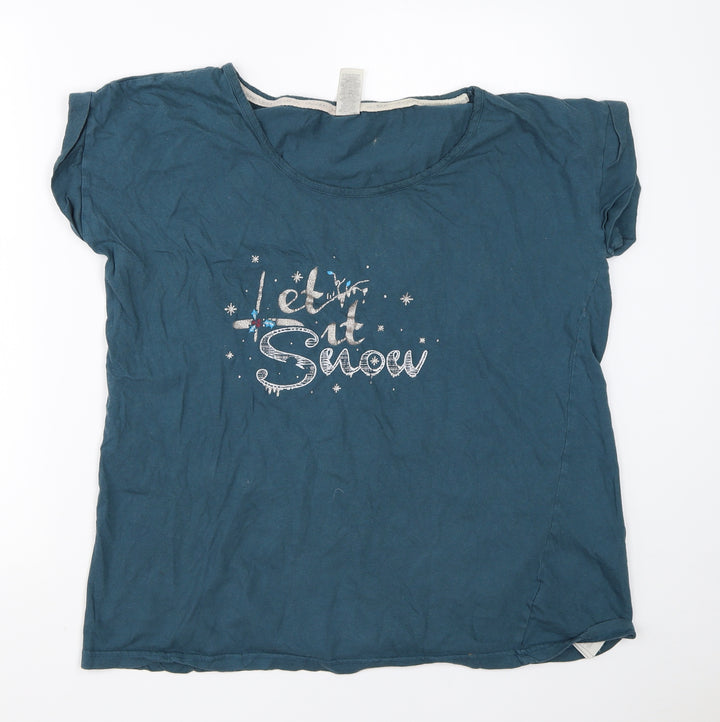 Avon Womens Green Cotton Nightshirt Size 16