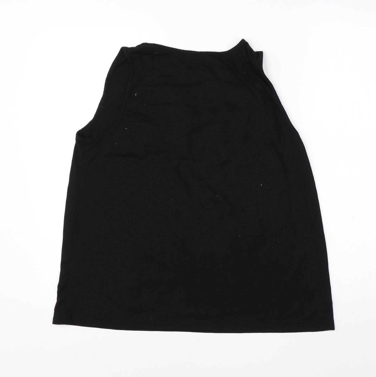 Primark Womens Black  Polyester Basic Tank Size L Round Neck