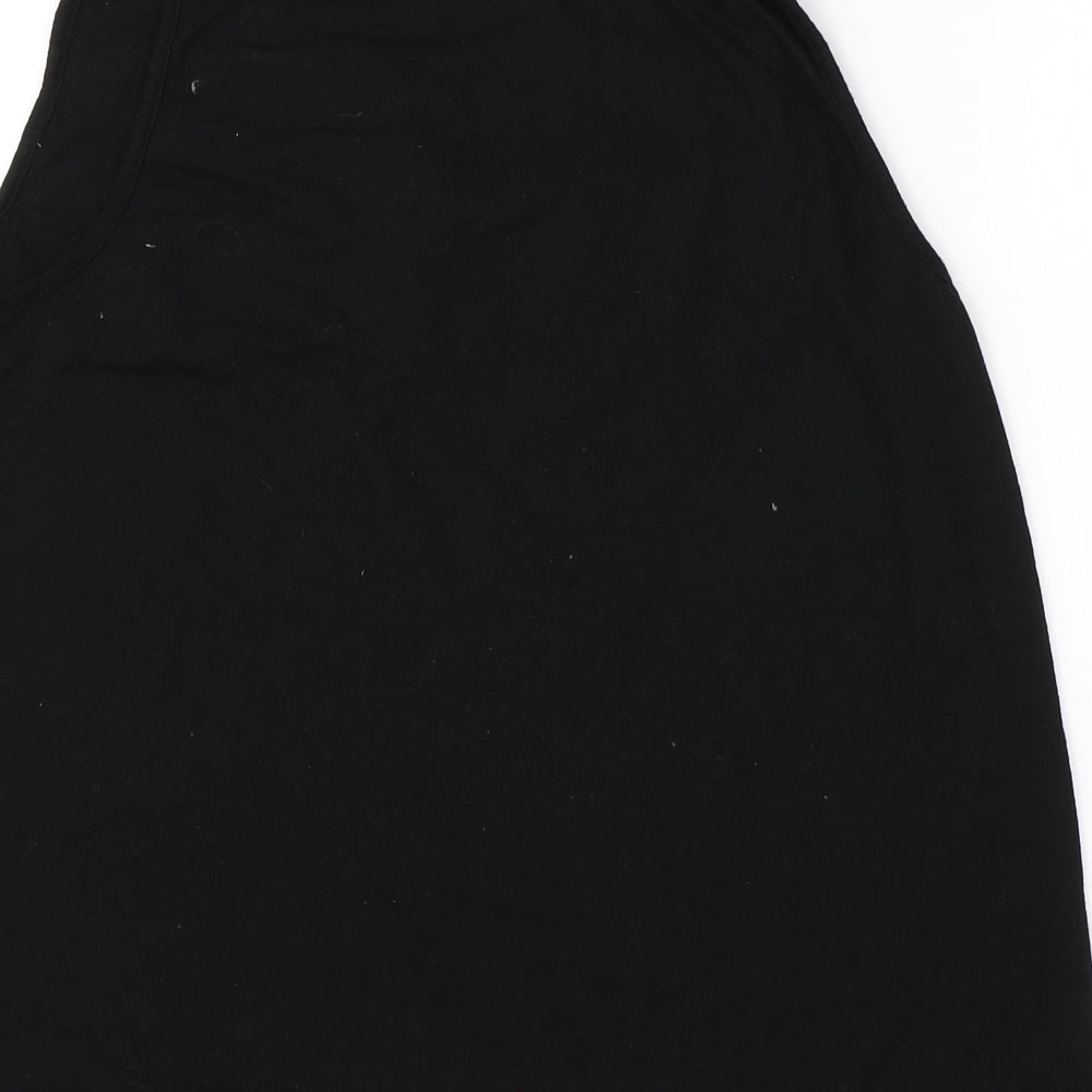Primark Womens Black  Polyester Basic Tank Size L Round Neck