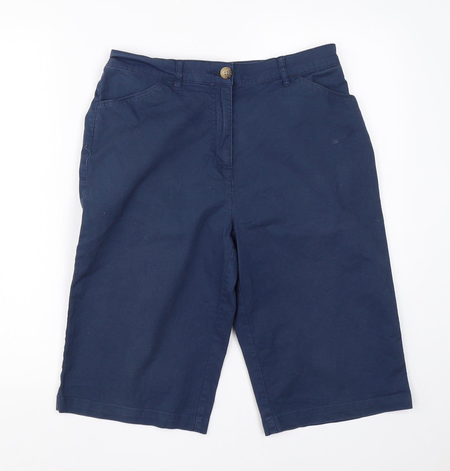 Cotton Womens Blue  Cotton Cargo Shorts Size 12 L12 in Regular