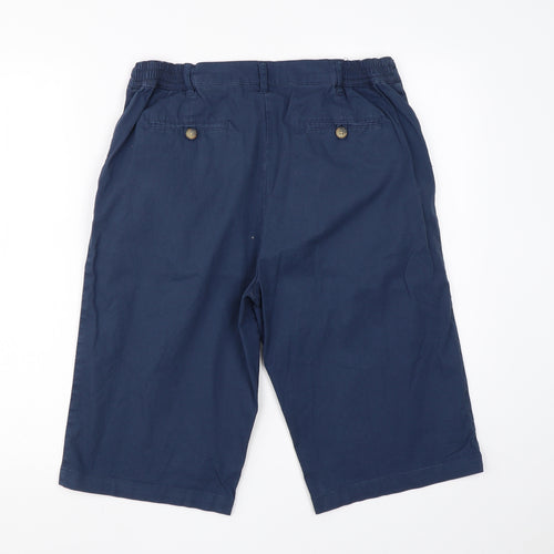 Cotton Womens Blue  Cotton Cargo Shorts Size 12 L12 in Regular