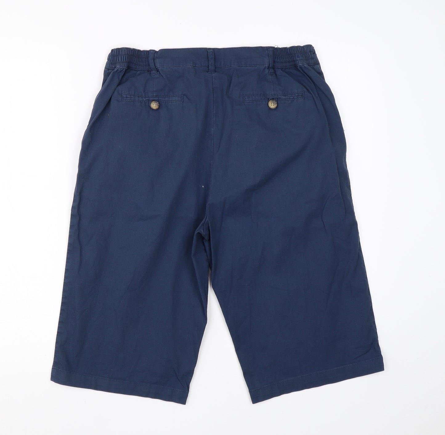 Cotton Womens Blue  Cotton Cargo Shorts Size 12 L12 in Regular