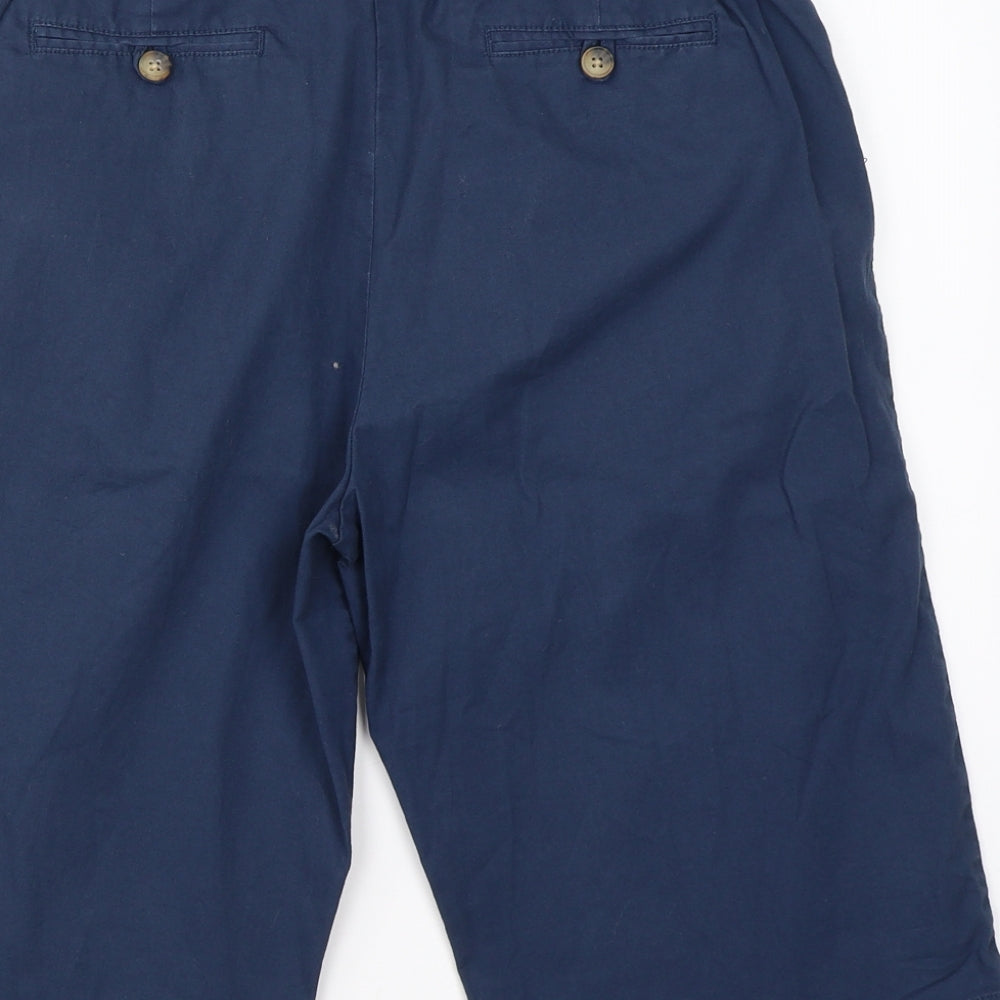 Cotton Womens Blue  Cotton Cargo Shorts Size 12 L12 in Regular