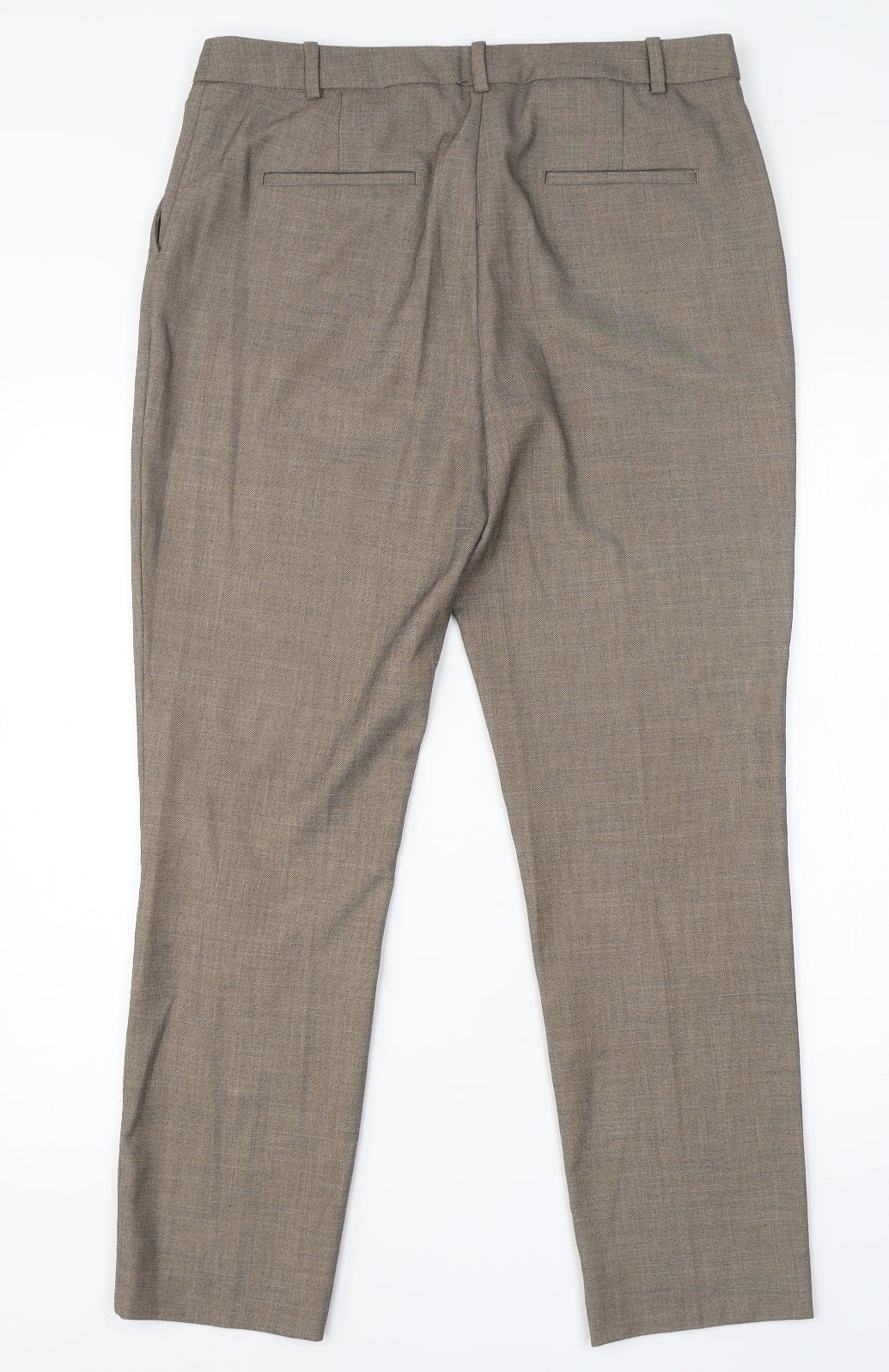 NEXT Womens Brown  Polyester Dress Pants Trousers Size 12 L26 in Regular