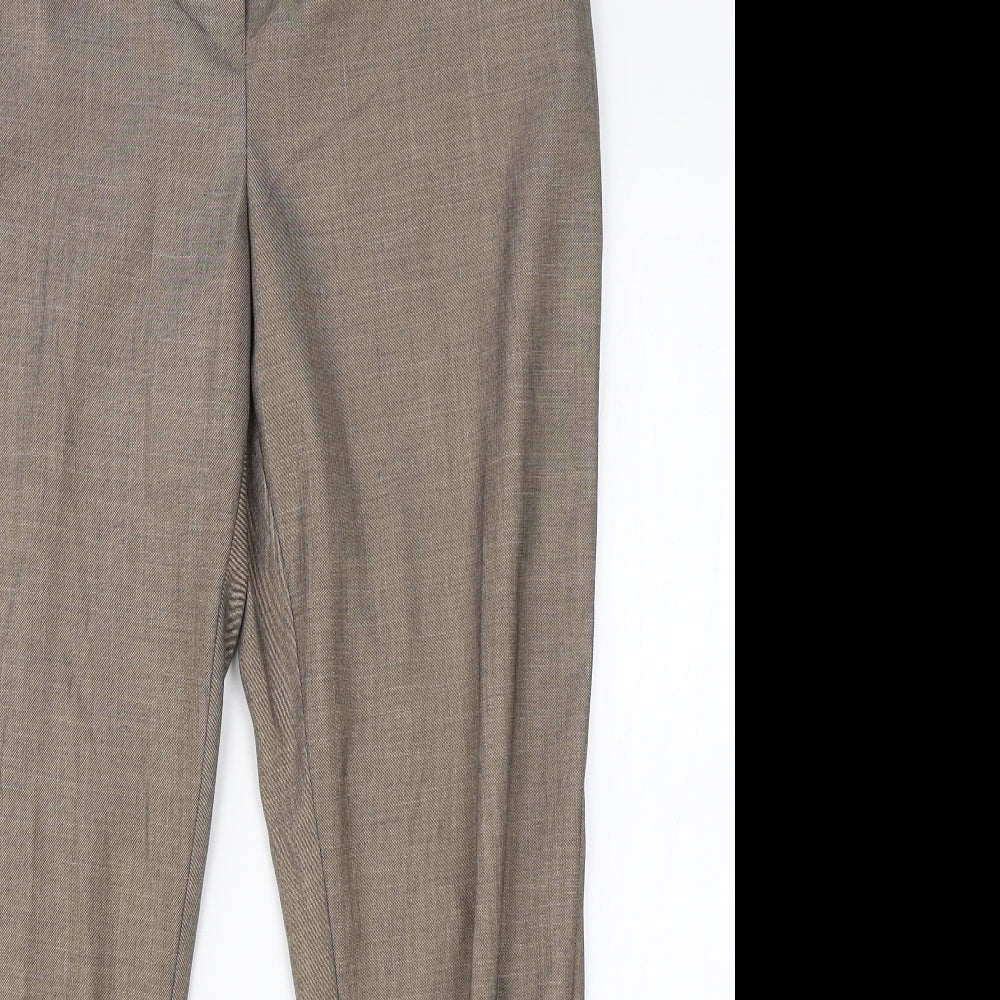 NEXT Womens Brown  Polyester Dress Pants Trousers Size 12 L26 in Regular