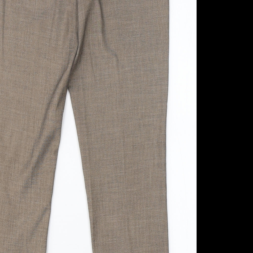 NEXT Womens Brown  Polyester Dress Pants Trousers Size 12 L26 in Regular