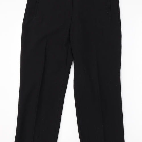 M&S Womens Black  Polyester Dress Pants Trousers Size 10 L25 in Regular