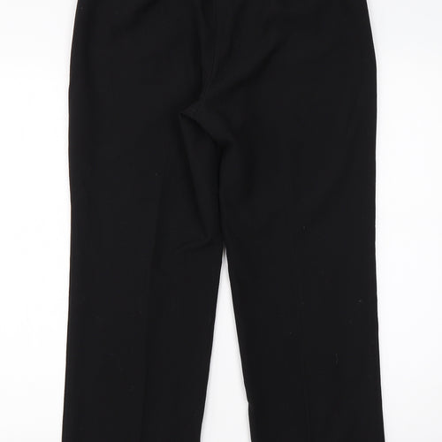 M&S Womens Black  Polyester Dress Pants Trousers Size 10 L25 in Regular