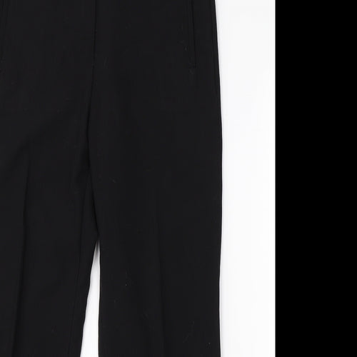M&S Womens Black  Polyester Dress Pants Trousers Size 10 L25 in Regular