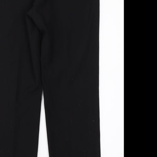 M&S Womens Black  Polyester Dress Pants Trousers Size 10 L25 in Regular