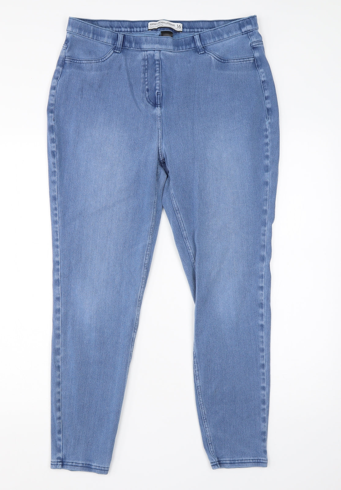 NEXT Womens Blue  Cotton Jegging Jeans Size 16 L24 in Regular