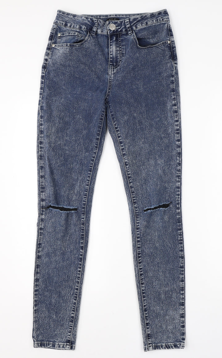 Kylie Girls Blue Cotton Skinny Jeans Size 13 Years Regular