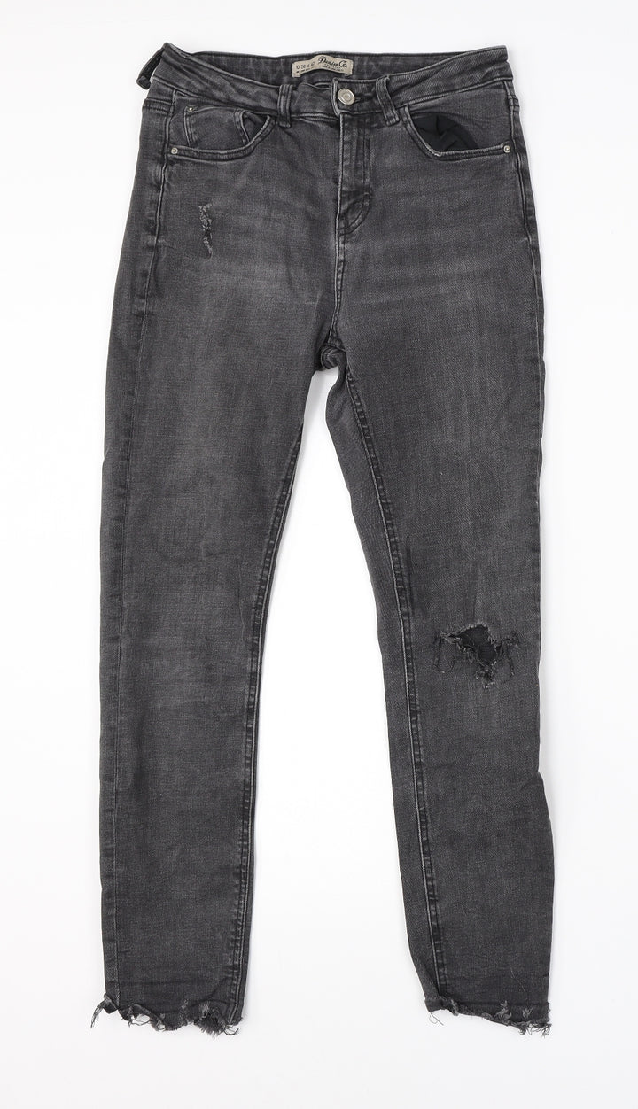 Denim Co Womens Black  Cotton Skinny Jeans Size 10 L24 in Regular