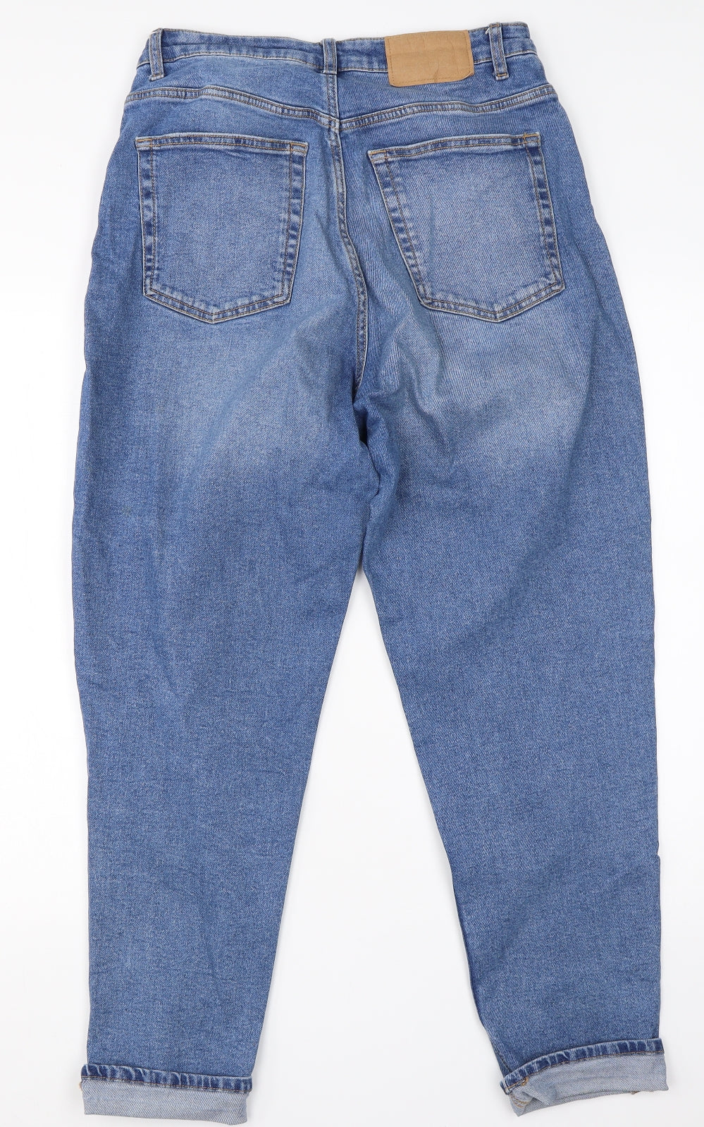 Divided Womens Blue  Cotton Mom Jeans Size 14 L25 in Regular