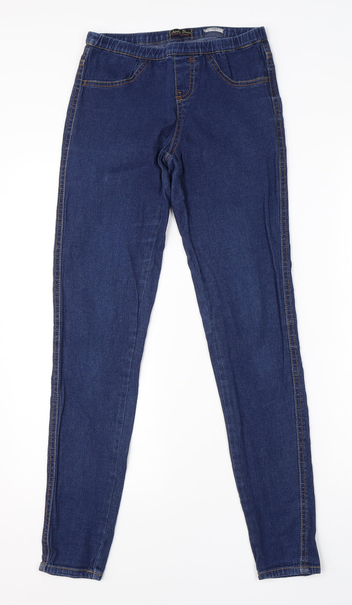 Preworn Womens Blue  Cotton Jegging Jeans Size 10 L29 in Regular