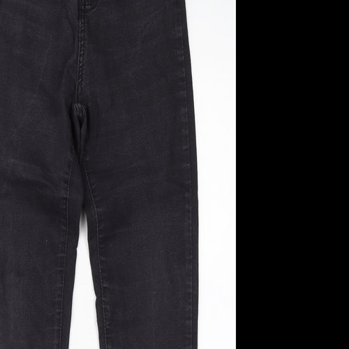 Pretty Little Thing Womens Black  Cotton Skinny Jeans Size 8 L26 in Regular