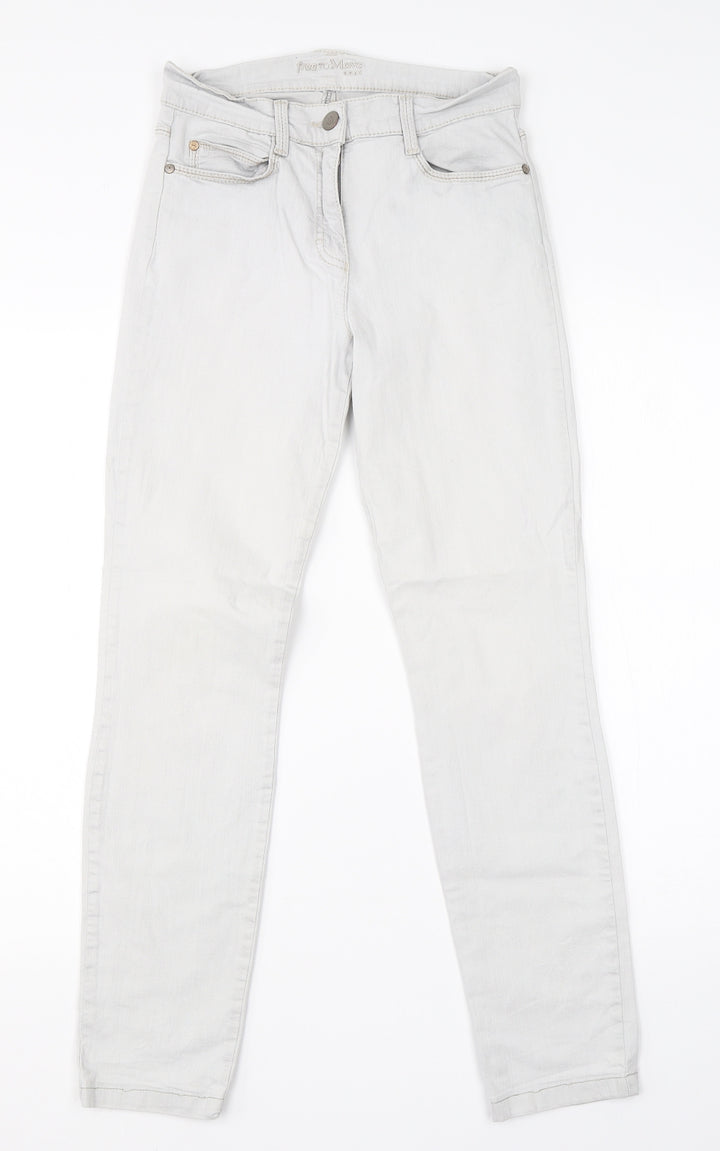 Free to Move Womens Grey  Cotton Straight Jeans Size 26 in L26 in Regular