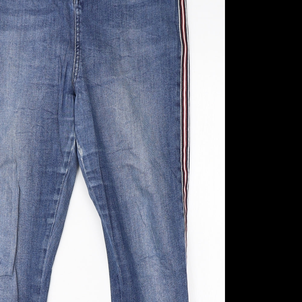 Mint Velvet Womens Blue  Cotton Straight Jeans Size 14 L25 in Relaxed