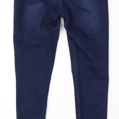 George Womens Blue  Cotton Skinny Jeans Size 12 L26 in Regular
