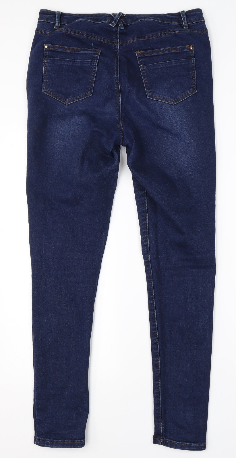 George Womens Blue  Cotton Skinny Jeans Size 12 L26 in Regular