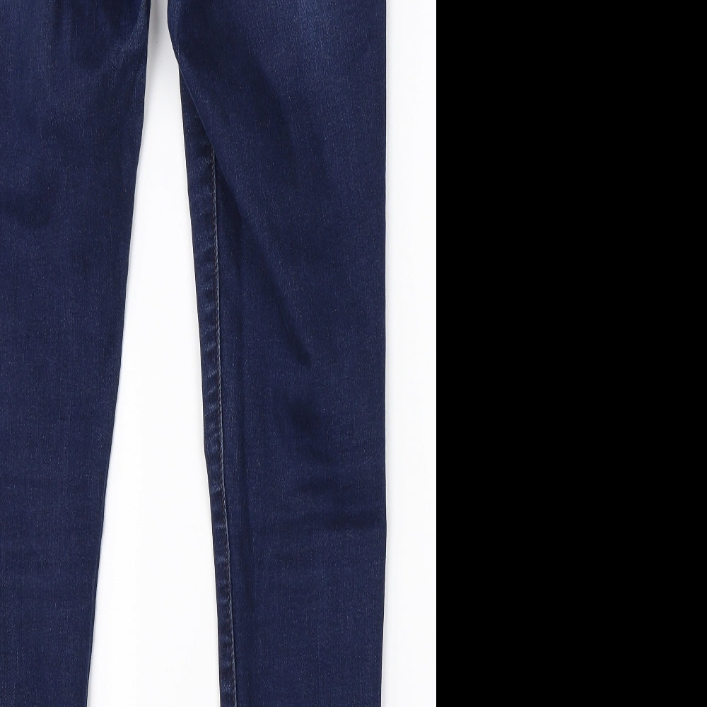 George Womens Blue  Cotton Skinny Jeans Size 12 L26 in Regular