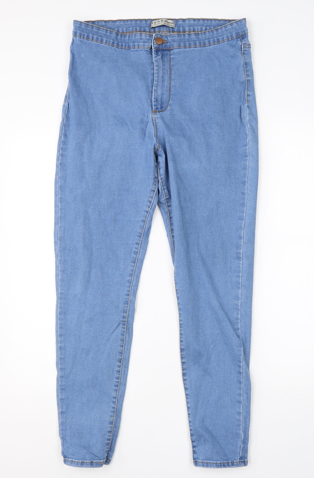 Denim Co Womens Blue  Cotton Skinny Jeans Size 18 L25 in Regular