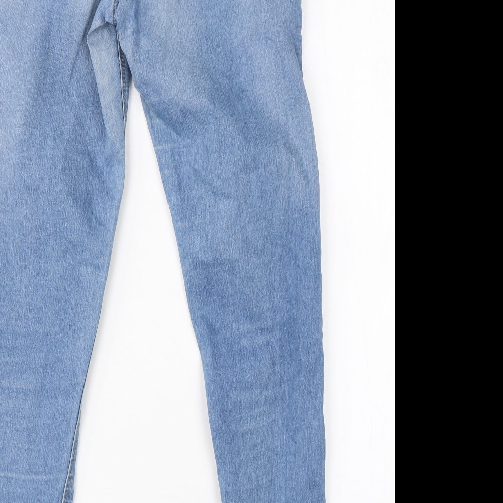 George Womens Blue  Cotton Skinny Jeans Size 10 L27 in Regular