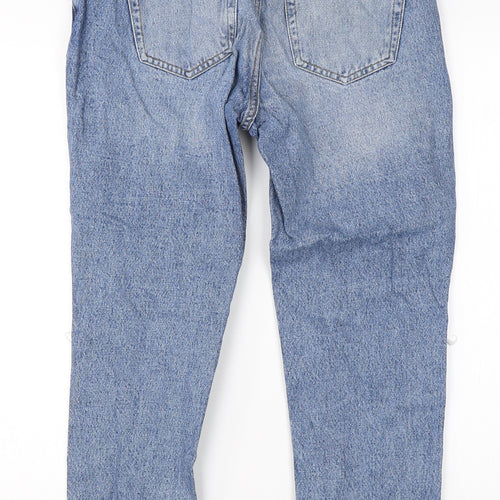 NEXT Womens Blue  Cotton Mom Jeans Size 10 L24 in Regular