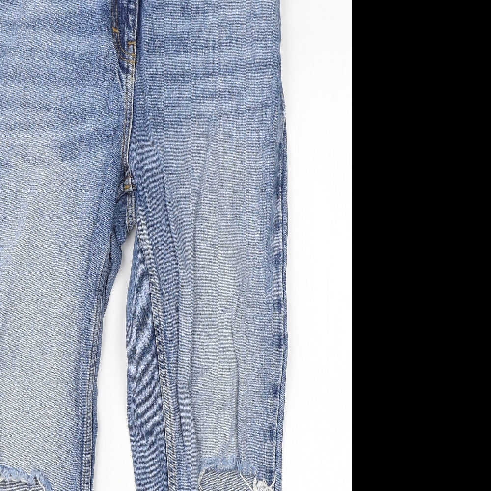 NEXT Womens Blue  Cotton Mom Jeans Size 10 L24 in Regular
