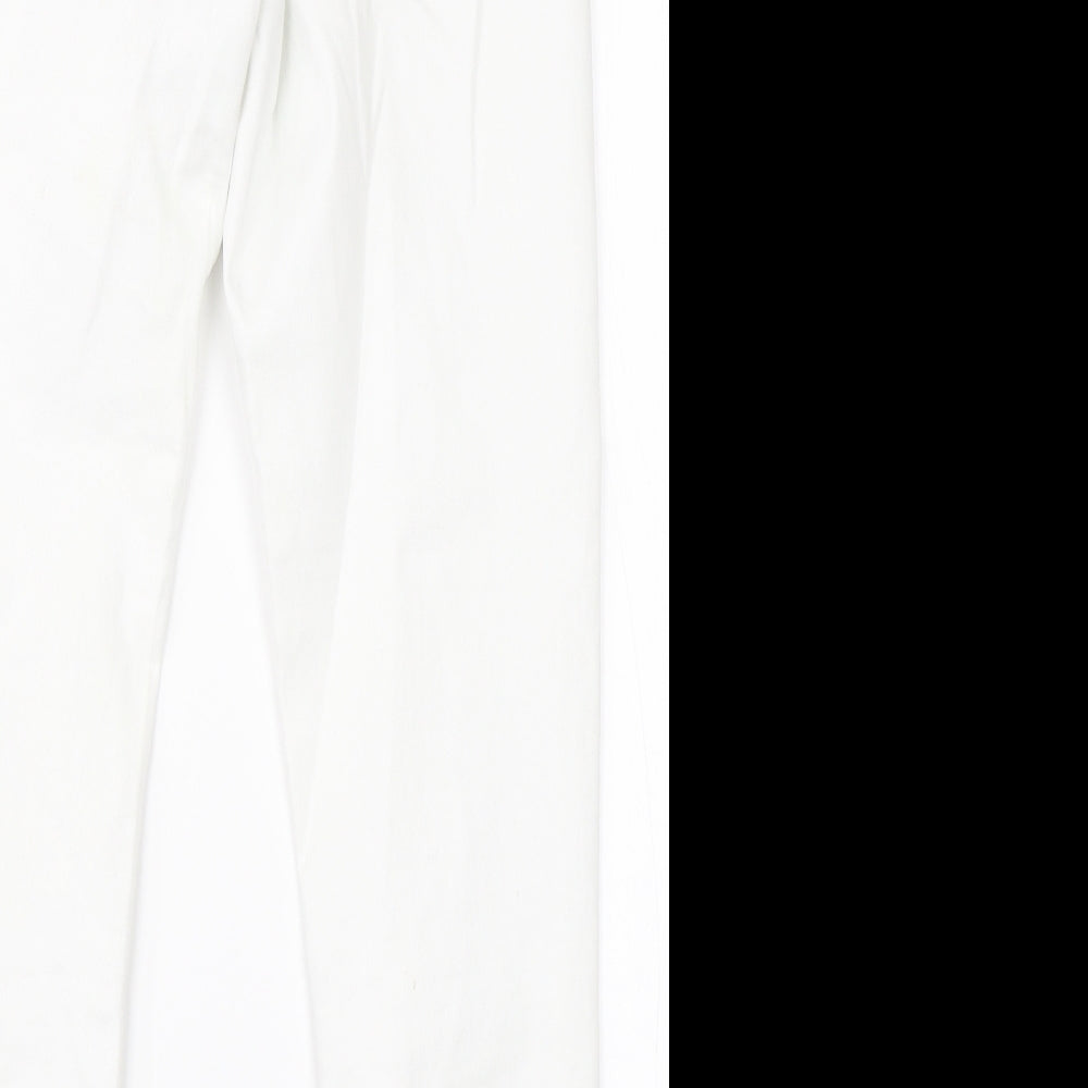 M&S Womens White  Cotton Skinny Jeans Size 12 L26 in Regular