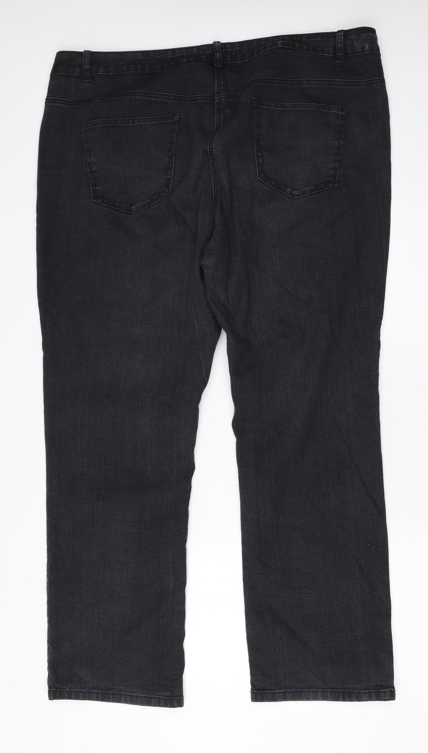 George Womens Black  Cotton Straight Jeans Size 22 L26 in Regular