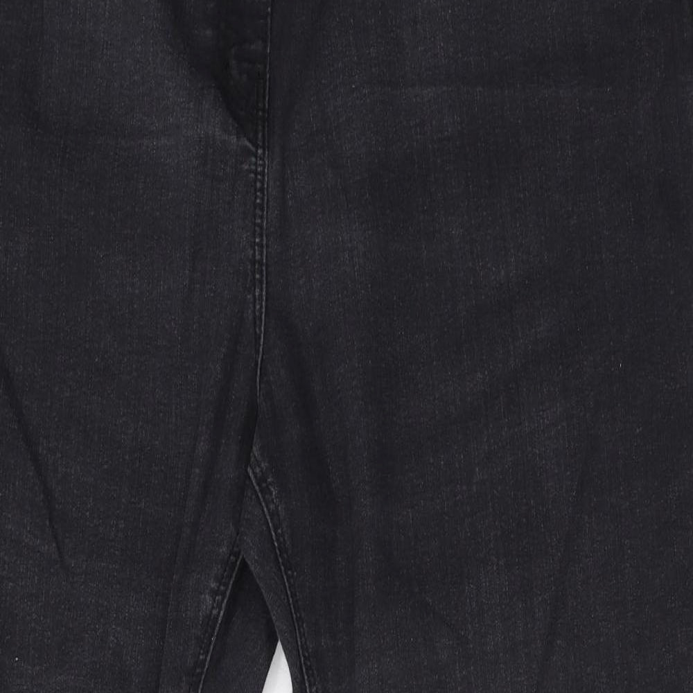 George Womens Black  Cotton Straight Jeans Size 22 L26 in Regular