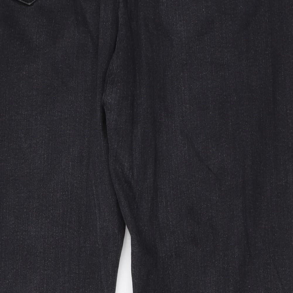 George Womens Black  Cotton Straight Jeans Size 22 L26 in Regular