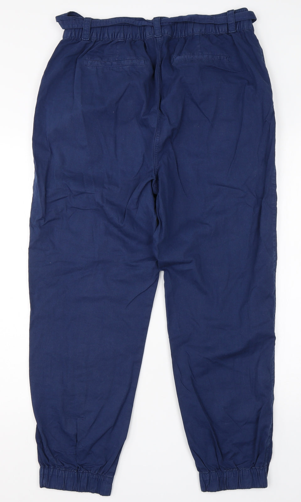 George Womens Blue  Cotton Cargo Trousers Size 14 L25 in Regular