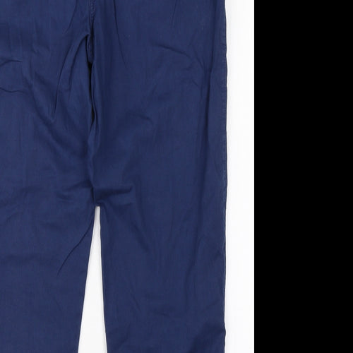 George Womens Blue  Cotton Cargo Trousers Size 14 L25 in Regular