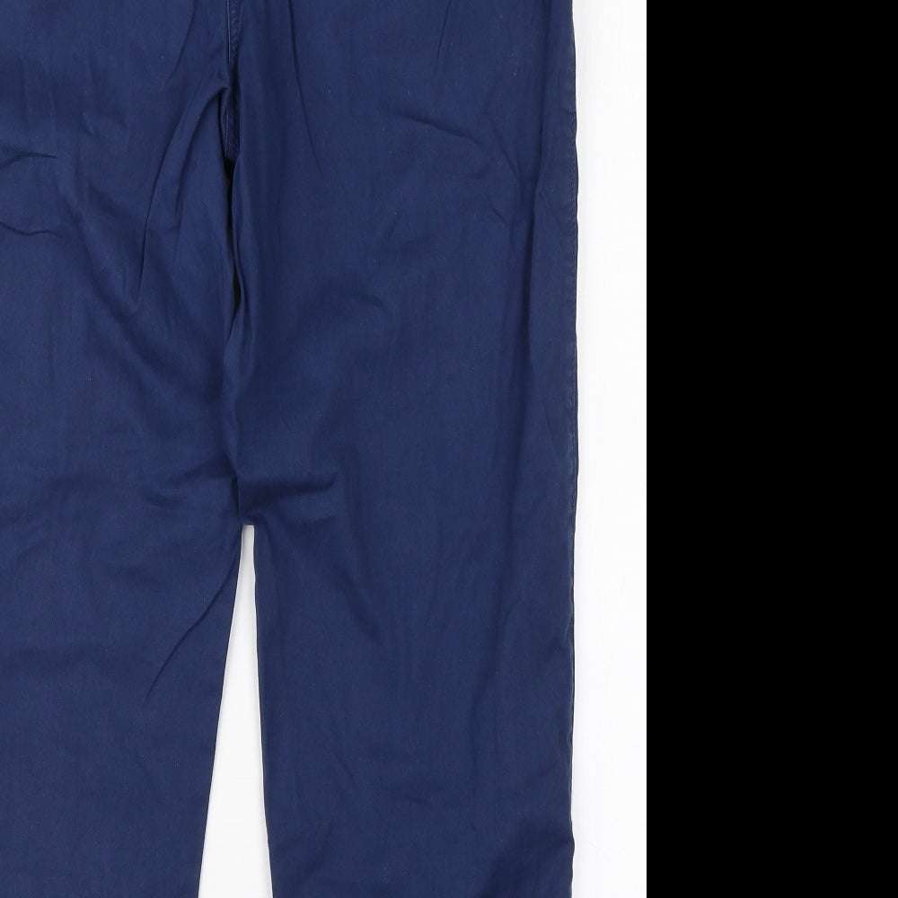 George Womens Blue  Cotton Cargo Trousers Size 14 L25 in Regular