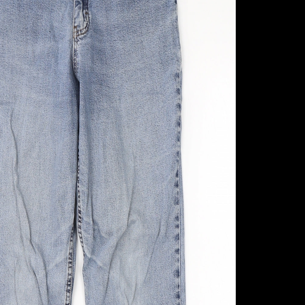 Preworn Womens Blue  Cotton Cropped Jeans Size 28 in L24 in Regular