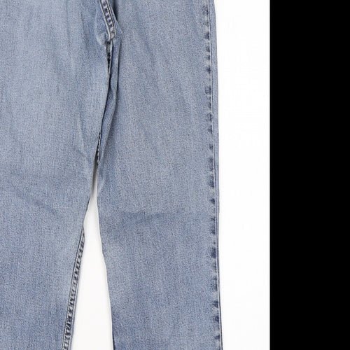 Preworn Womens Blue  Cotton Cropped Jeans Size 28 in L24 in Regular