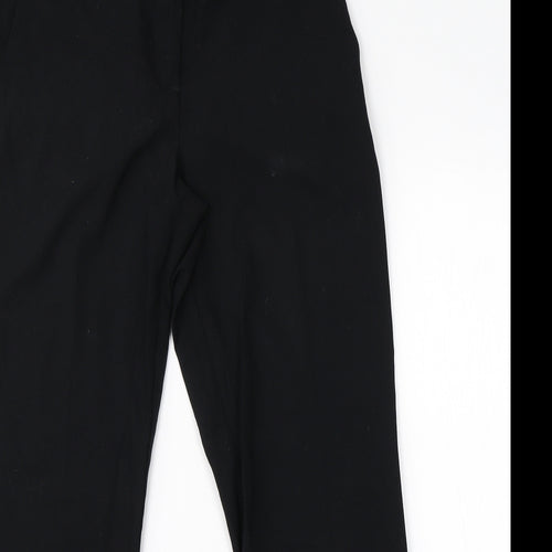 M&S Womens Black  Viscose Dress Pants Trousers Size 12 L24 in Regular