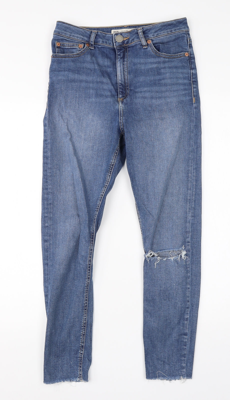 ASOS Mens Blue  Cotton Skinny Jeans Size 28 L23 in Regular