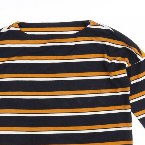 F&F Womens Multicoloured Striped Polyester Jumper Dress  Size 12  Round Neck