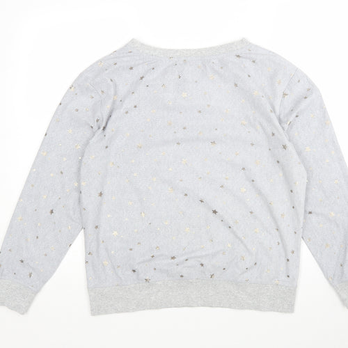 NEXT Womens Grey Polka Dot Polyester Top Pyjama Top Size M