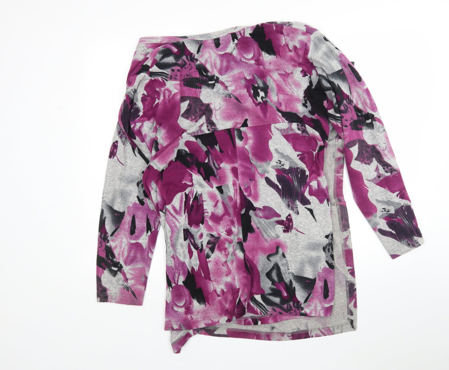 Roman Womens Multicoloured V-Neck Floral Polyester Wrap Jumper Size XL