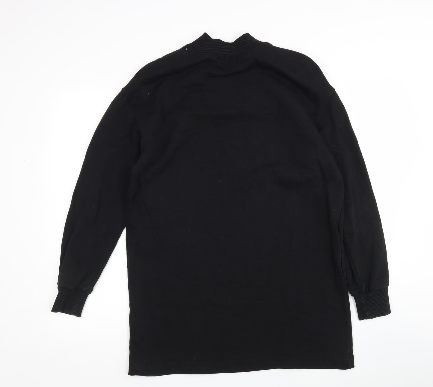 River Island Womens Black High Neck  Cotton Pullover Jumper Size M