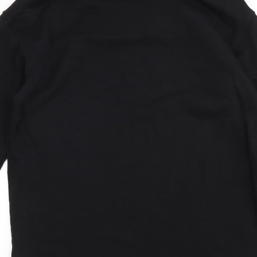 River Island Womens Black High Neck  Cotton Pullover Jumper Size M