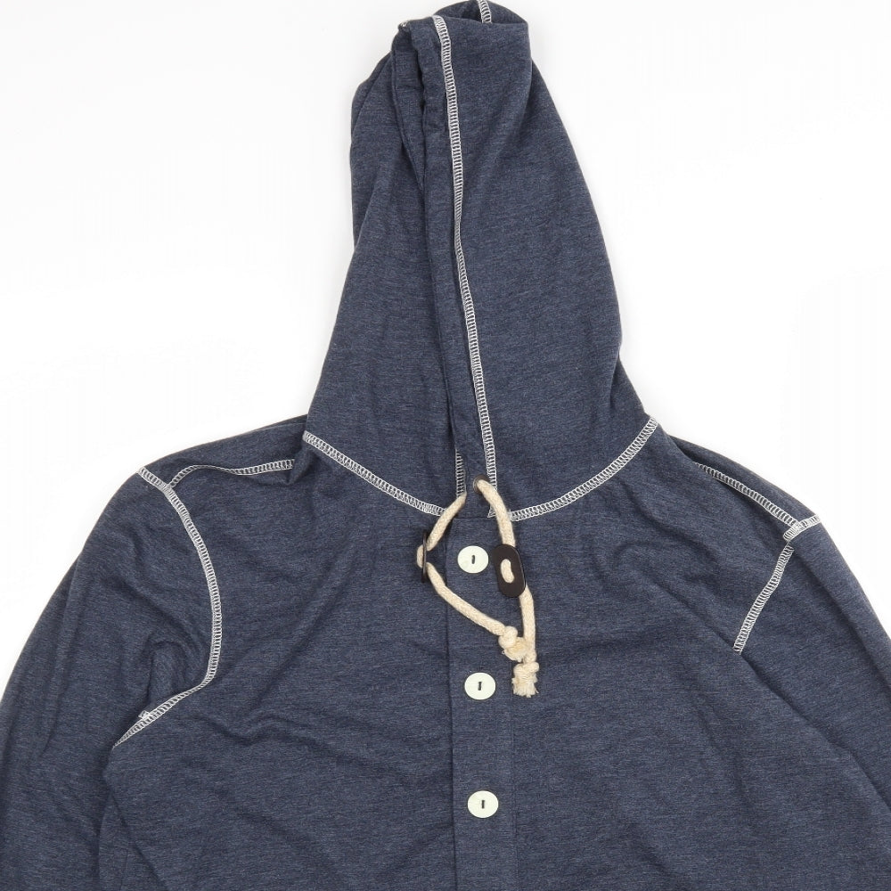 NEXT Mens Blue  Cotton Cardigan Hoodie Size L