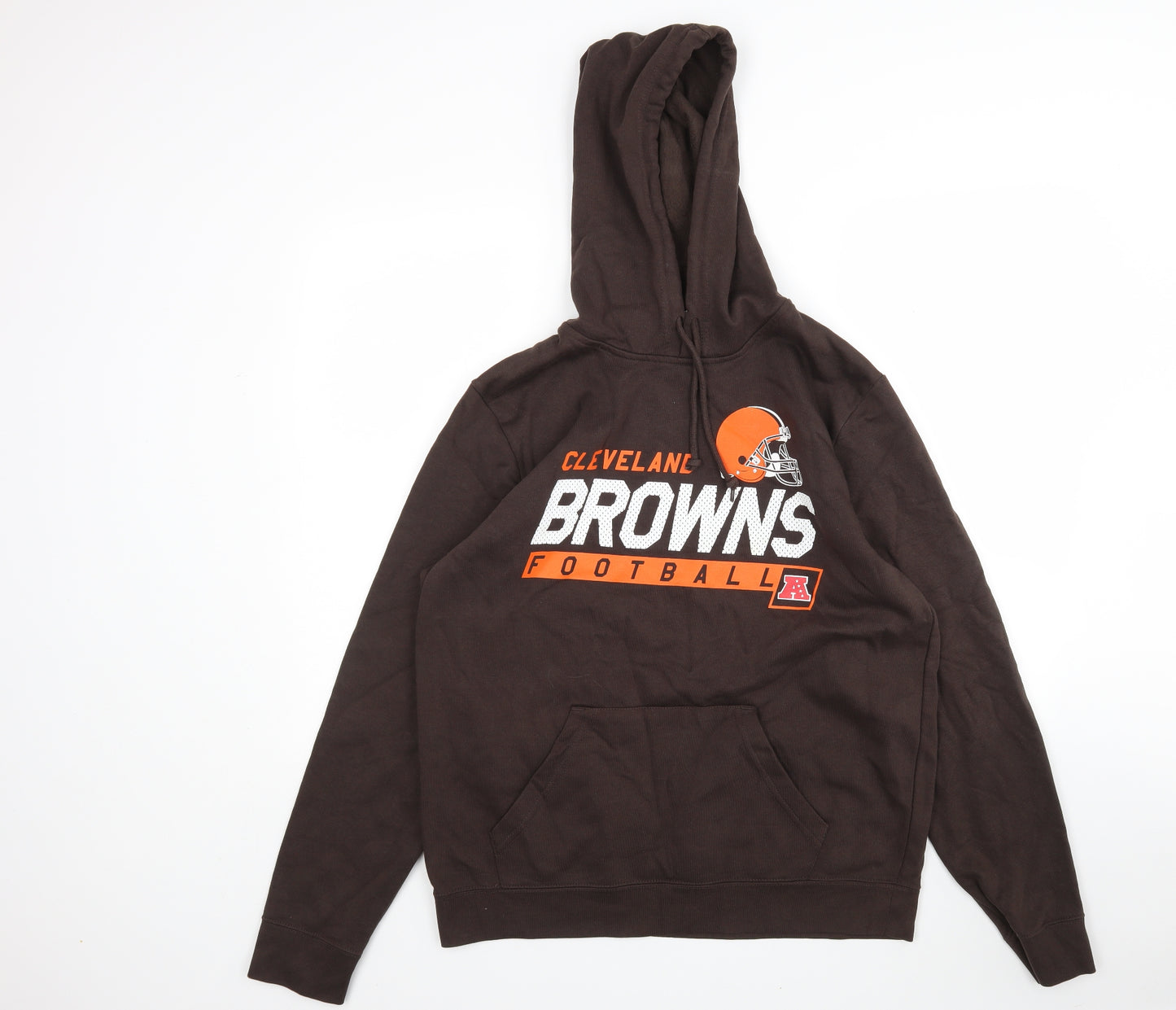 NFL  Mens Brown  Cotton Pullover Hoodie Size L   - Cleveland Browns